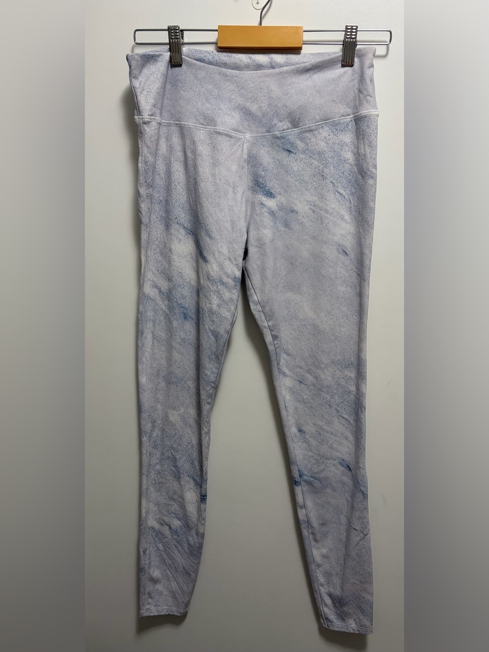 Varley Marble Leggings in White and Blue Women’s Size Large